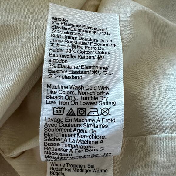 J Crew Drop Waist Mixy Dress Small Natural Pockets - Picture 12 of 12